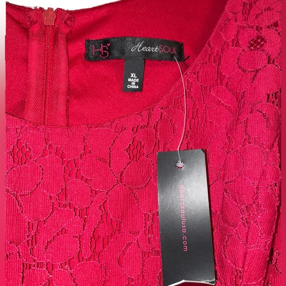 HEARTSOUL DRESS RED/BLACK LACE. SLEEVELESS DRESS. NWT. Size XL - Picture 3 of 3